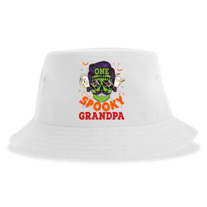 One Spooky Grandpa Halloween Horror Man Sunglasses Family Sustainable Bucket Hat