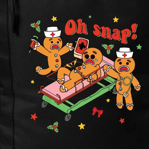 Oh Snap Gingerbread Nurse Funny Nursing Christmas Holiday Daily Commute Backpack