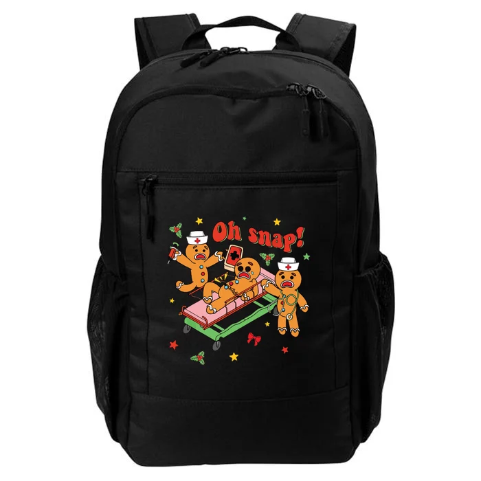 Oh Snap Gingerbread Nurse Funny Nursing Christmas Holiday Daily Commute Backpack