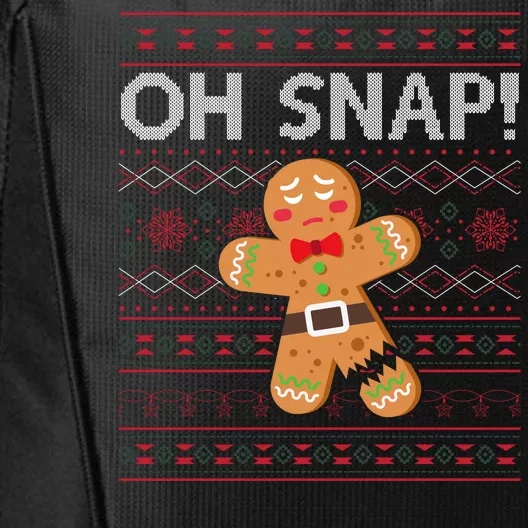 Oh Snap Gingerbread Ugly Christmas Funny City Backpack