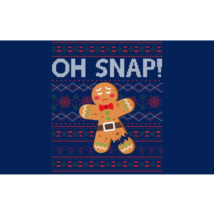 Oh Snap Gingerbread Ugly Christmas Funny Bumper Sticker