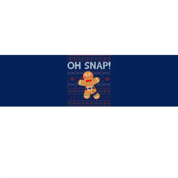 Oh Snap Gingerbread Ugly Christmas Funny Bumper Sticker