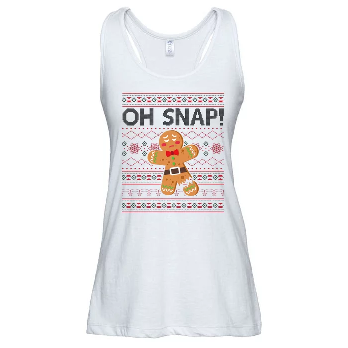 Oh Snap Gingerbread Ugly Christmas Funny Ladies Essential Flowy Tank