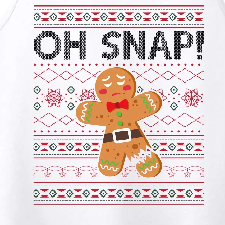 Oh Snap Gingerbread Ugly Christmas Funny Performance Tank