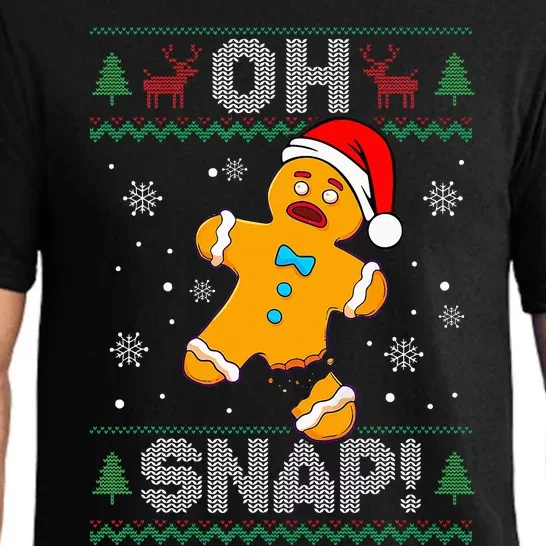 Oh Snap Gingerbread Man Christmas Funny Cookie Baking Xmas Pajama Set