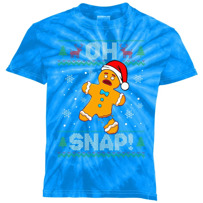 Oh Snap Gingerbread Man Christmas Funny Cookie Baking Xmas Kids Tie-Dye T-Shirt