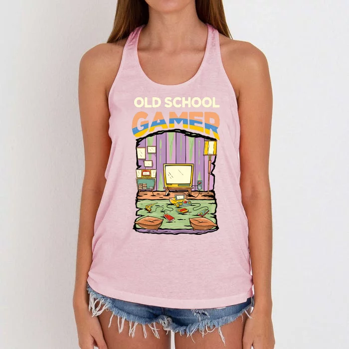 Old School Gamer Women's Knotted Racerback Tank