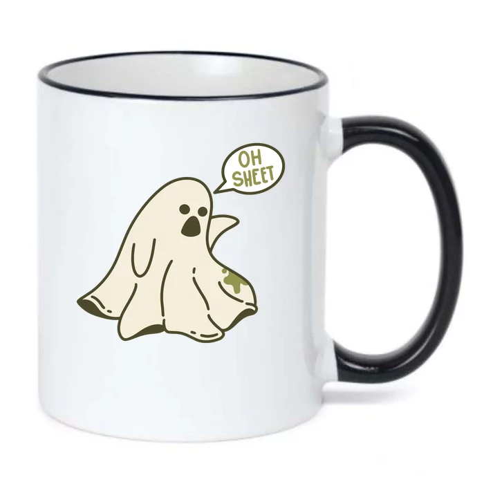 Oh Sheet Ghost Funny Black Color Changing Mug