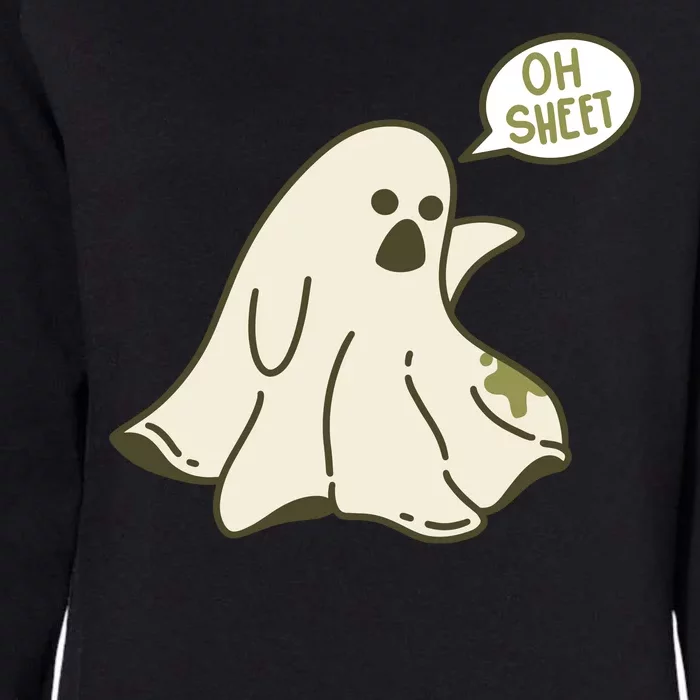 Oh Sheet Ghost Funny Womens California Wash Sweatshirt