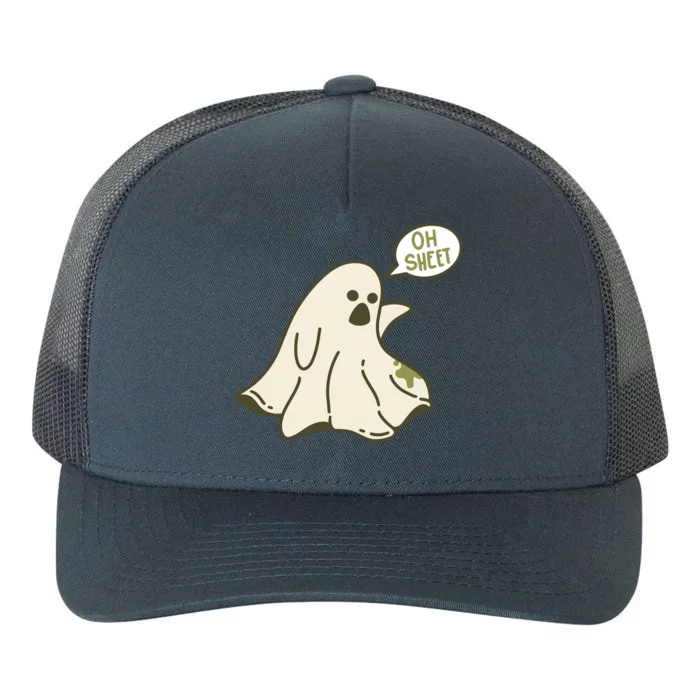 Oh Sheet Ghost Funny Yupoong Adult 5-Panel Trucker Hat