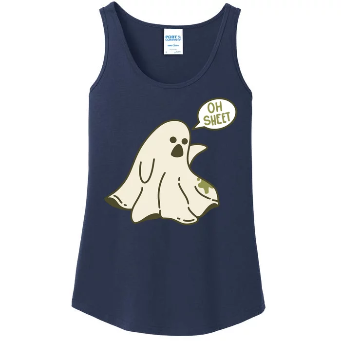 Oh Sheet Ghost Funny Ladies Essential Tank