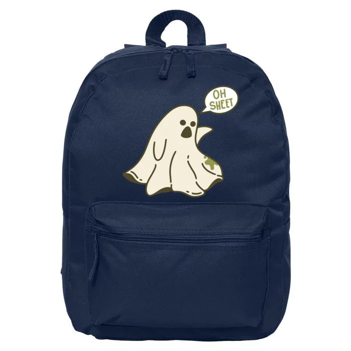 Oh Sheet Ghost Funny 16 in Basic Backpack