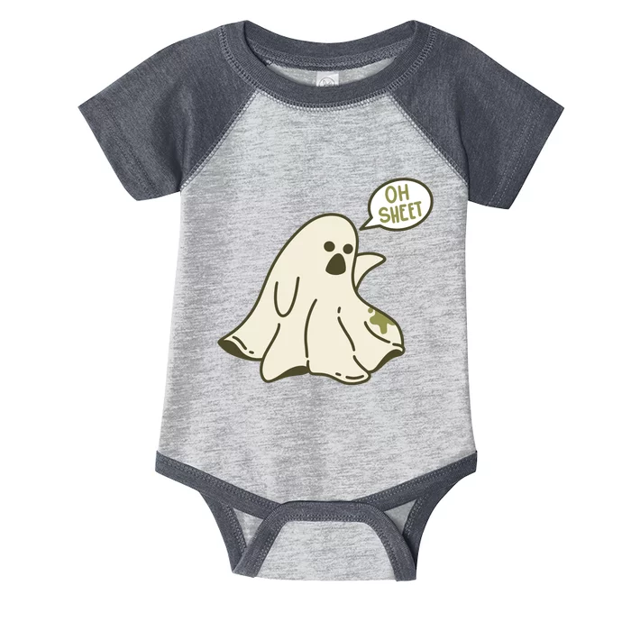 Oh Sheet Ghost Funny Infant Baby Jersey Bodysuit