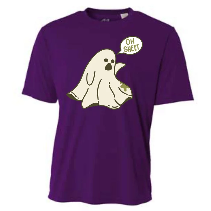 Oh Sheet Ghost Funny Cooling Performance Crew T-Shirt