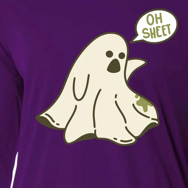 Oh Sheet Ghost Funny Cooling Performance Long Sleeve Crew