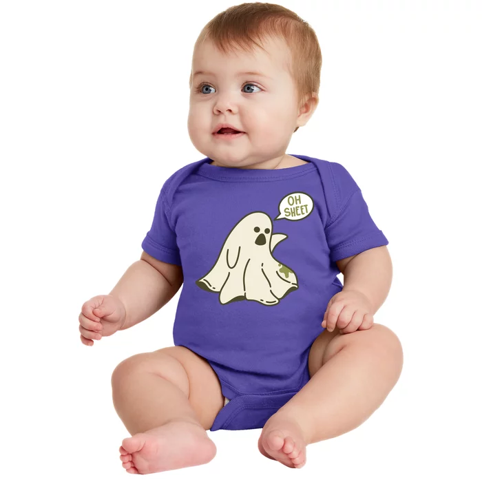 Oh Sheet Ghost Funny Baby Bodysuit