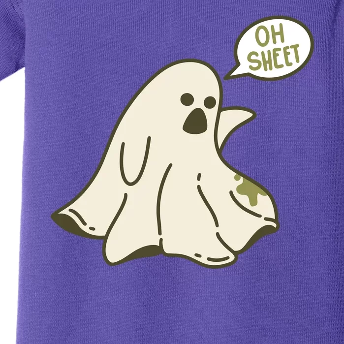 Oh Sheet Ghost Funny Baby Bodysuit