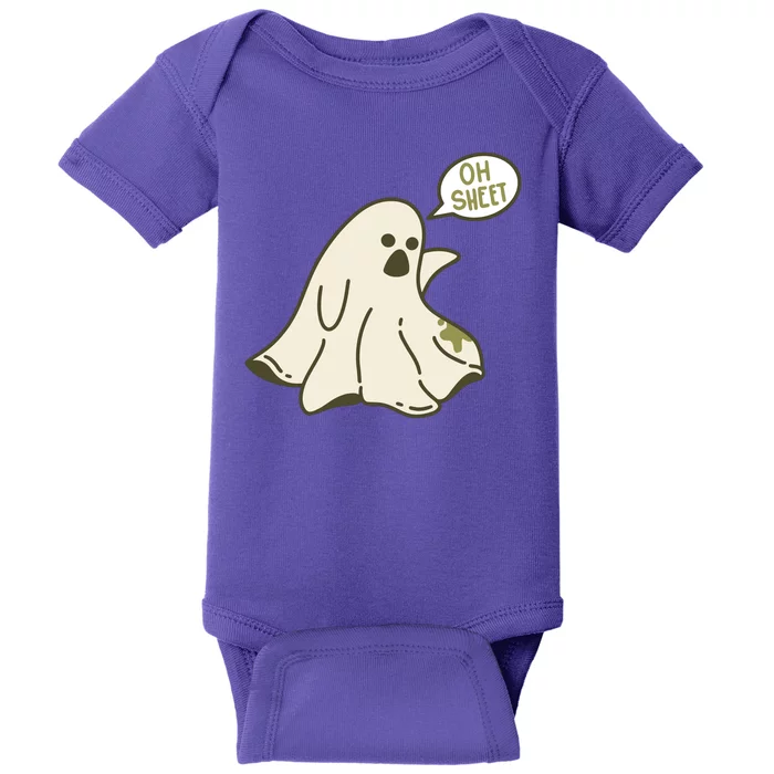 Oh Sheet Ghost Funny Baby Bodysuit