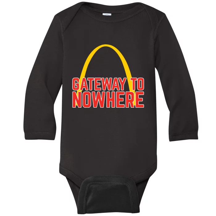 Obvious Shirts Gateway To Nowhere Baby Long Sleeve Bodysuit