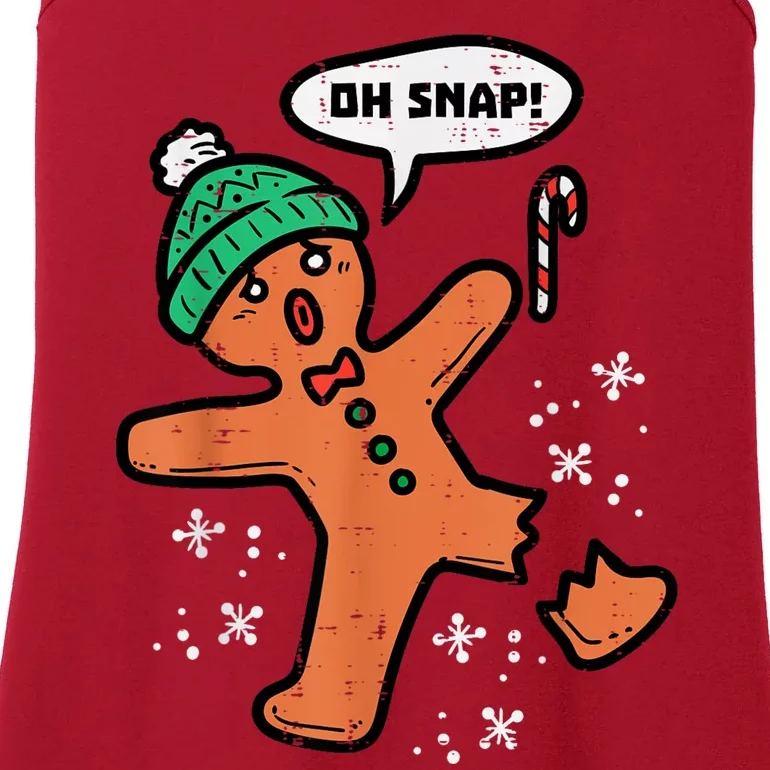 Oh Snap Gingerbread Man Funny Christmas Ladies Essential Tank