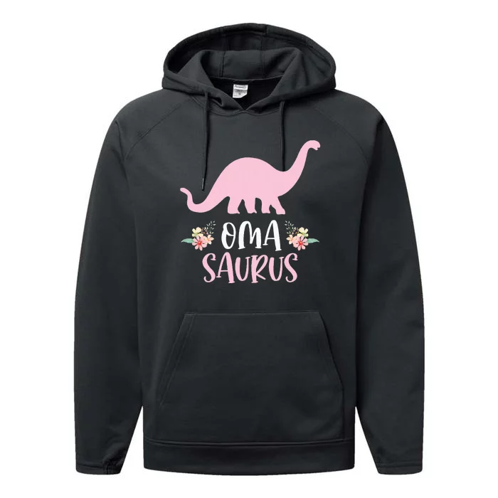 Oma Saurus German Grandma MotherS Day Thanksgiving Xmas Performance Fleece Hoodie