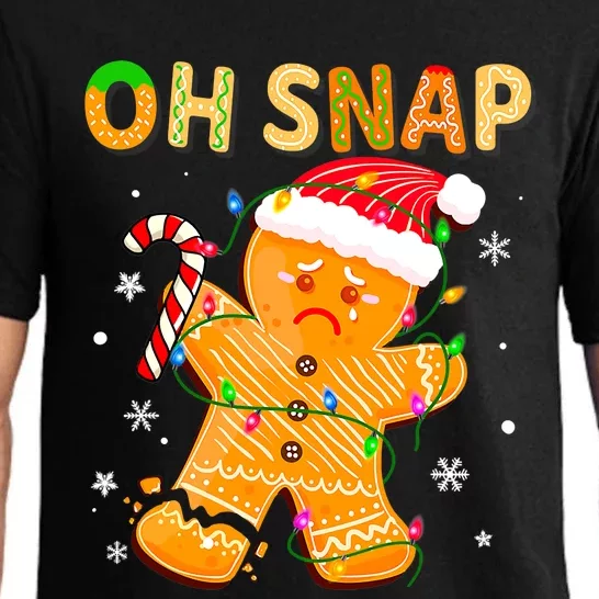 Oh Snap Gingerbread Man Christmas Cookie Costume Baking Team Pajama Set