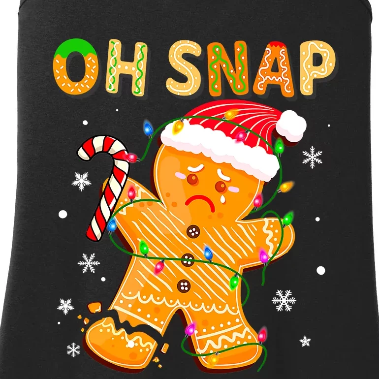 Oh Snap Gingerbread Man Christmas Cookie Costume Baking Team Ladies Essential Tank