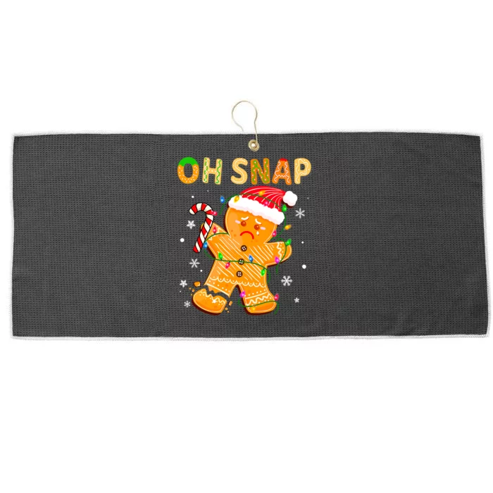 Oh Snap Gingerbread Man Christmas Cookie Costume Baking Team Large Microfiber Waffle Golf Towel