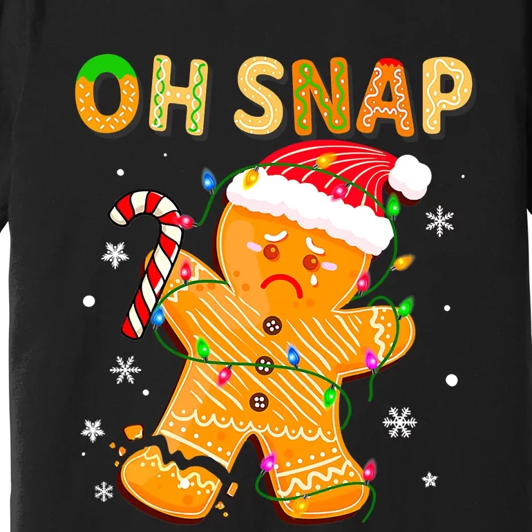 Oh Snap Gingerbread Man Christmas Cookie Costume Baking Team Premium T-Shirt