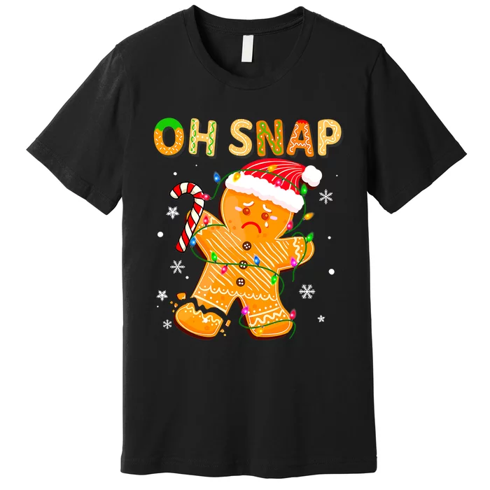 Oh Snap Gingerbread Man Christmas Cookie Costume Baking Team Premium T-Shirt