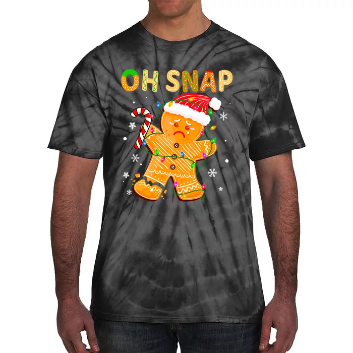 Oh Snap Gingerbread Man Christmas Cookie Costume Baking Team Tie-Dye T-Shirt