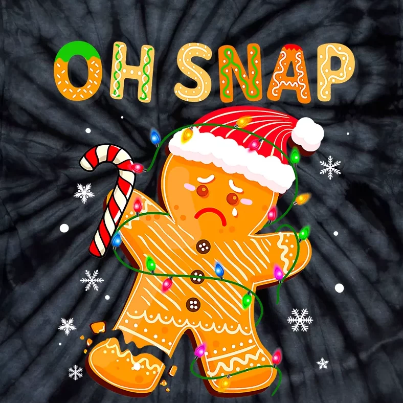 Oh Snap Gingerbread Man Christmas Cookie Costume Baking Team Tie-Dye T-Shirt