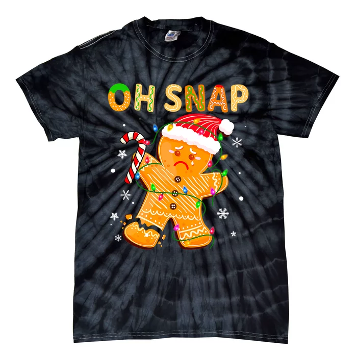 Oh Snap Gingerbread Man Christmas Cookie Costume Baking Team Tie-Dye T-Shirt