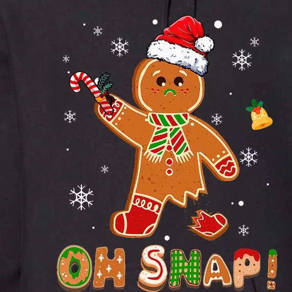 Oh Snap Gingerbread Christmas holiday Premium Hoodie