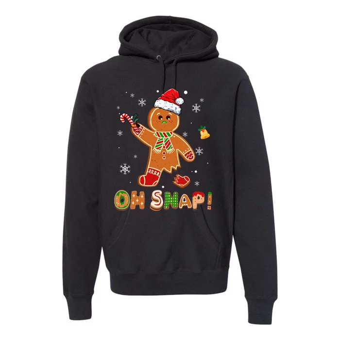 Oh Snap Gingerbread Christmas holiday Premium Hoodie