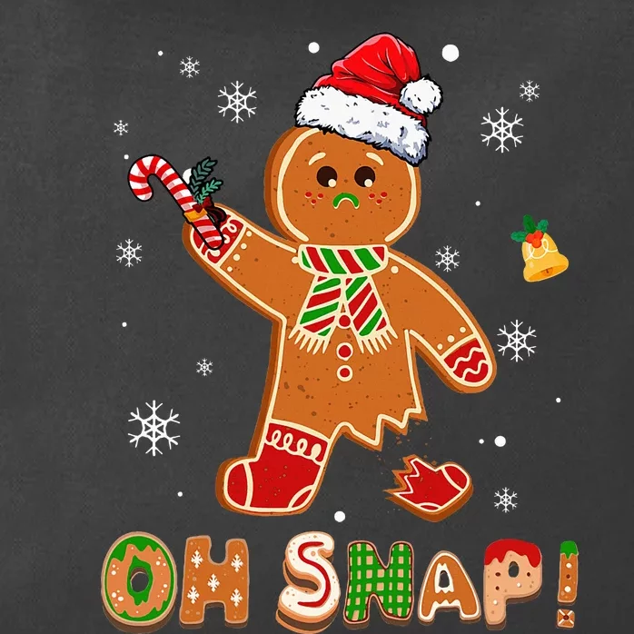 Oh Snap Gingerbread Christmas holiday Zip Tote Bag