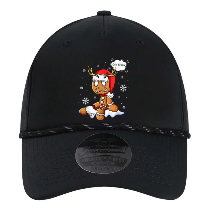 Oh Snap Gingerbread Man Santa Hat Ugly Christmas Baking Team Performance The Dyno Cap