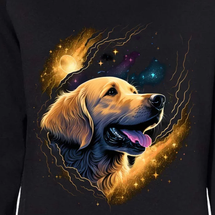 Outer Space Goldie On Galaxy Astronaut Golden Retriever Gift Womens California Wash Sweatshirt