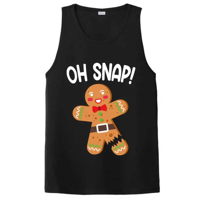 Oh Snap Gingerbread Funny Christmas Performance Tank