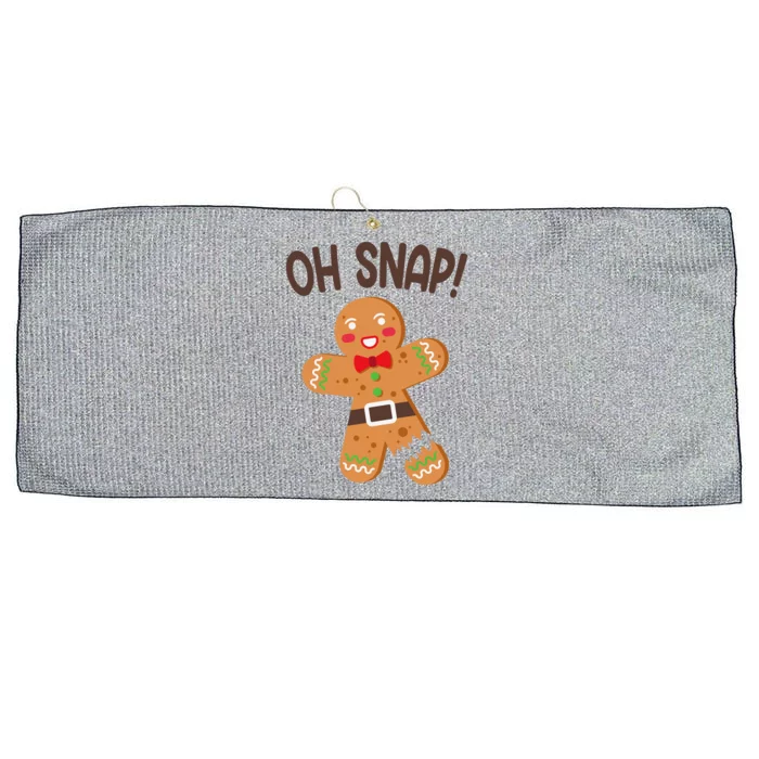 Oh Snap Gingerbread Funny Christmas Large Microfiber Waffle Golf Towel