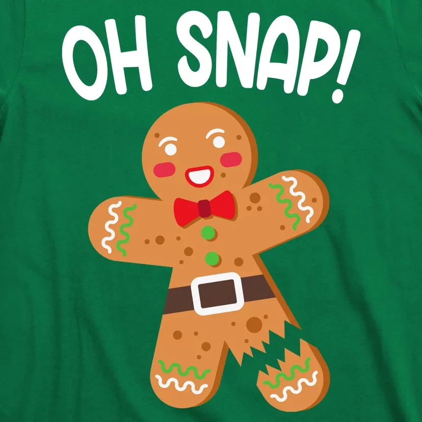 Oh Snap Gingerbread Funny Christmas T-Shirt