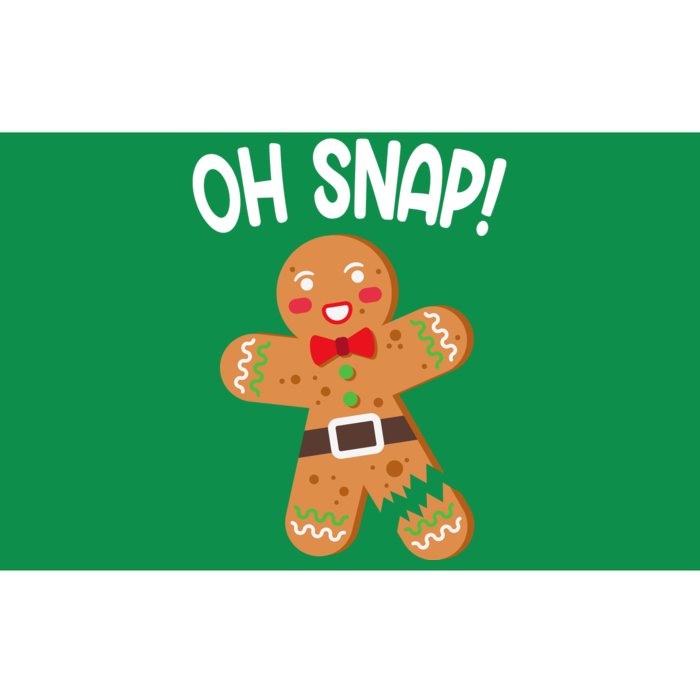 Oh Snap Gingerbread Funny Christmas Bumper Sticker