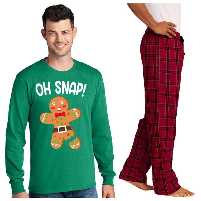 Oh Snap Gingerbread Funny Christmas Long Sleeve Pajama Set