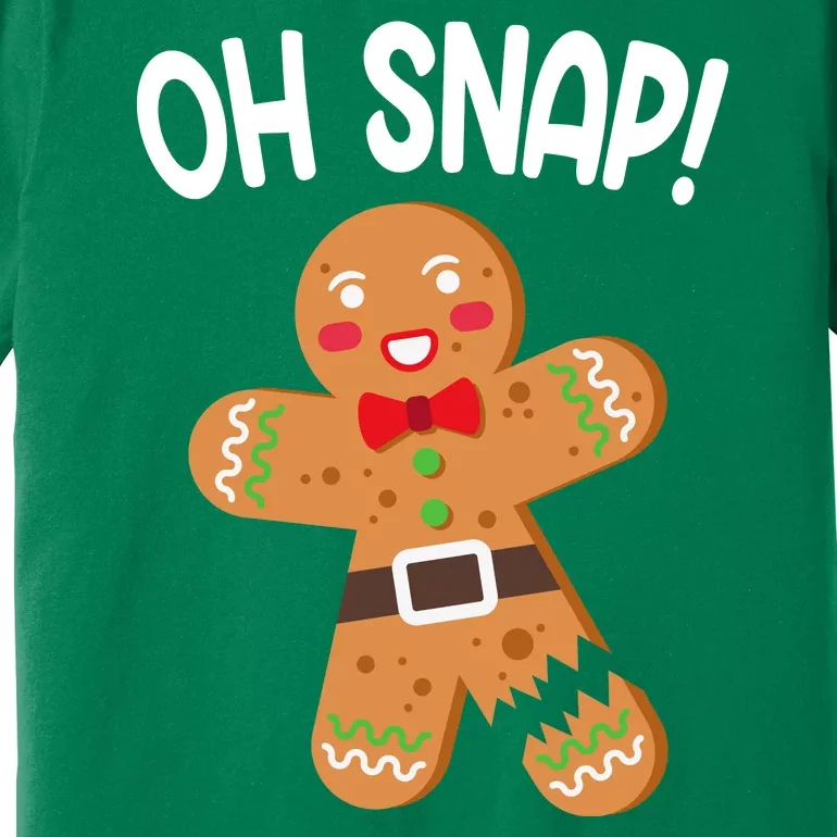 Oh Snap Gingerbread Funny Christmas Premium T-Shirt