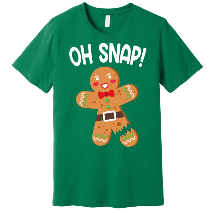 Oh Snap Gingerbread Funny Christmas Premium T-Shirt