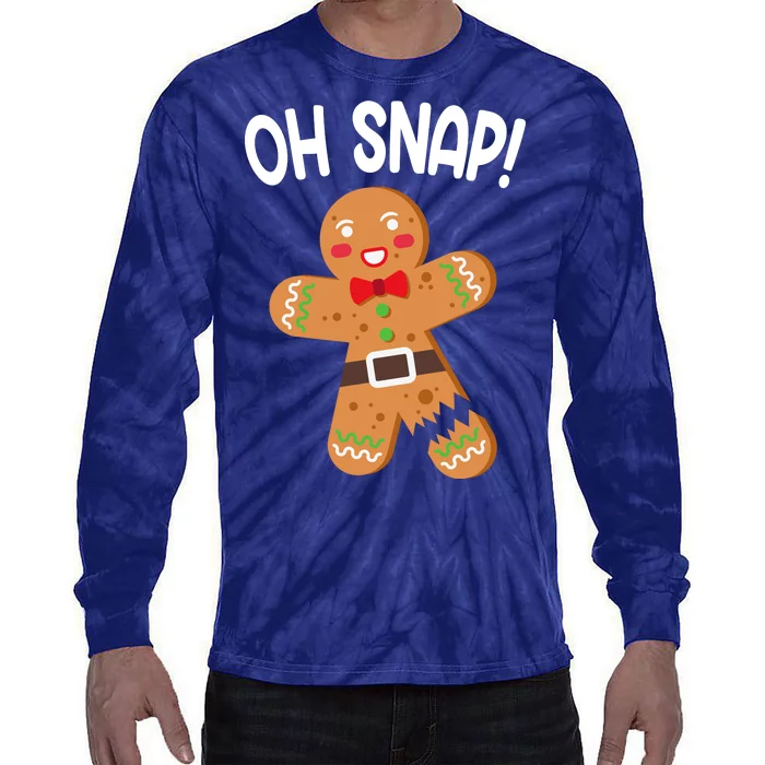 Oh Snap Gingerbread Funny Christmas Tie-Dye Long Sleeve Shirt