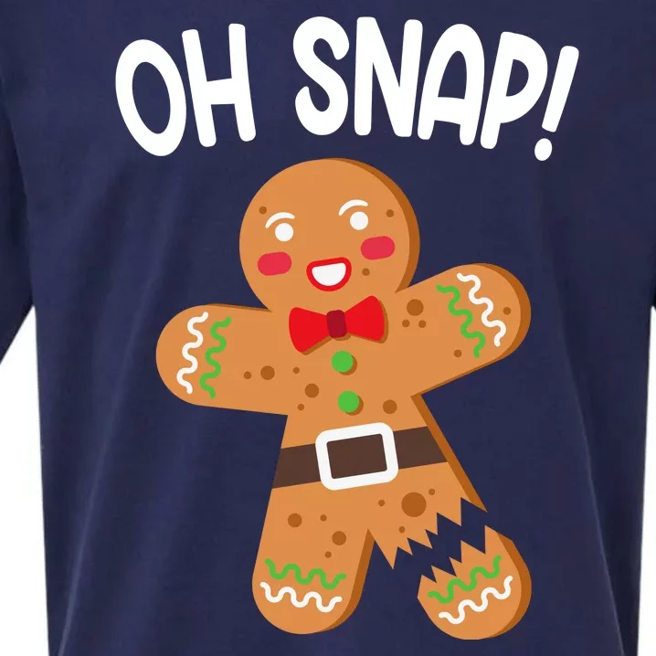 Oh Snap Gingerbread Funny Christmas Sueded Cloud Jersey T-Shirt