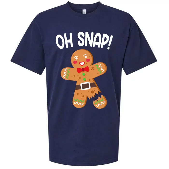 Oh Snap Gingerbread Funny Christmas Sueded Cloud Jersey T-Shirt