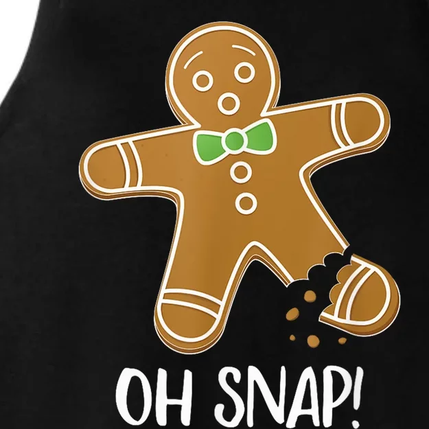 Oh Snap Gingerbread Man Cookie Broken Leg Funny Ladies Tri-Blend Wicking Tank