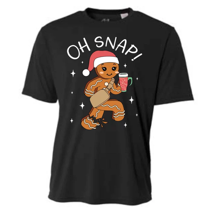 Oh Snap Gingerbread Christmas Cooling Performance Crew T-Shirt